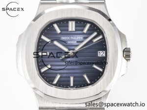 Nautilus 5711/1A-010 3KF 1:1 Best Edition Blue Textured Dial on SS Bracelet A324 Super Clone - Image 2