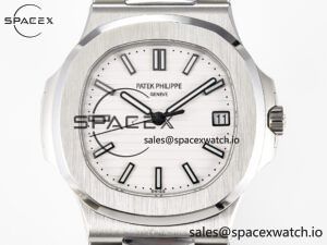 Nautilus 5711 3KF 1:1 Best Edition White Dial on SS Bracelet A324 Super Clone V2 - Image 2