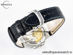 Nautilus 5711 SS 3KF 1:1 Best Edition Gray Textured Dial on Black Leather Strap A324 Super Clone V2 - Image 14