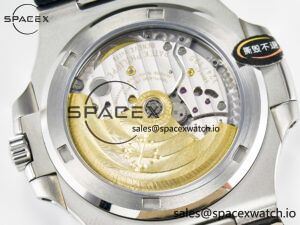 Nautilus 5711 SS 3KF 1:1 Best Edition Gray Textured Dial on Black Leather Strap A324 Super Clone V2 - Image 16