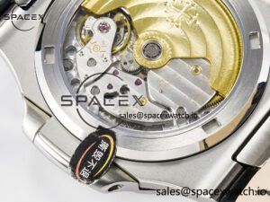 Nautilus 5711 SS 3KF 1:1 Best Edition Gray Textured Dial on Black Leather Strap A324 Super Clone V2 - Image 19
