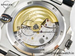 Nautilus 5711 SS 3KF 1:1 Best Edition Gray Textured Dial on Black Leather Strap A324 Super Clone V2 - Image 20