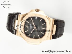 Nautilus 5711/1R RG 3KF 1:1 Best Edition Brown Textured Dial on Brown Leather Strap A324 Super Clone V2 - Image 7