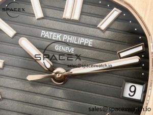 Nautilus 5711/1R RG 3KF 1:1 Best Edition Brown Textured Dial on Brown Leather Strap A324 Super Clone V2 - Image 9
