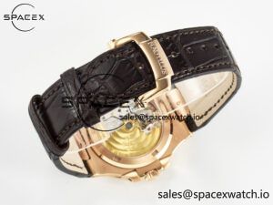 Nautilus 5711/1R RG 3KF 1:1 Best Edition Brown Textured Dial on Brown Leather Strap A324 Super Clone V2 - Image 14