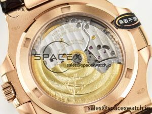 Nautilus 5711/1R RG 3KF 1:1 Best Edition Brown Textured Dial on Brown Leather Strap A324 Super Clone V2 - Image 16