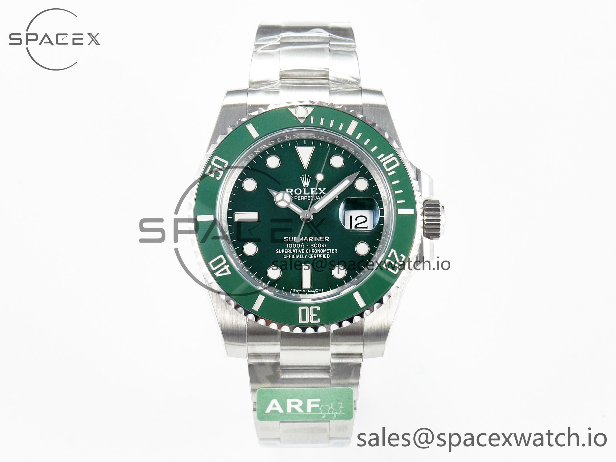 IMG_6247 拷贝 Submariner 116610 LV Green 904L Steel ARF 1:1 Best Edition on SS Bracelet SH3135 - Image 1