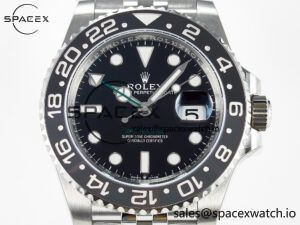 GMT-Master II 126710 GRNR Black/Gray Ceramic 904L Steel ARF 1:1 Best Edition on Jubilee Strap SH3285 - Image 2