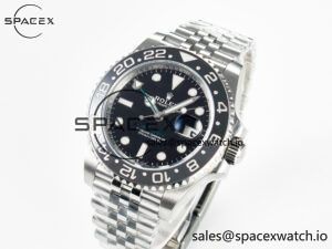 GMT-Master II 126710 GRNR Black/Gray Ceramic 904L Steel ARF 1:1 Best Edition on Jubilee Strap SH3285 - Image 4