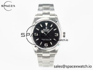 Explorer 36 904L Steel KRF 1:1 Best Edition Black Dial on SS Bracelet SW200 V2
