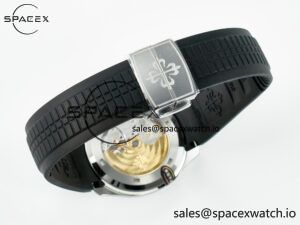 Aquanaut 5167A SS 3KF 1:1 Best Edition Black Dial on Black Rubber Strap A324 Super Clone（New clasp） - Image 14