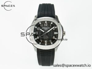 Aquanaut 5167A SS 3KF 1:1 Best Edition Black Dial on Black Rubber Strap A324 Super Clone（New clasp）