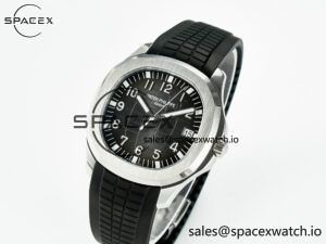 Aquanaut 5167A SS 3KF 1:1 Best Edition Black Dial on Black Rubber Strap A324 Super Clone（New clasp） - Image 4