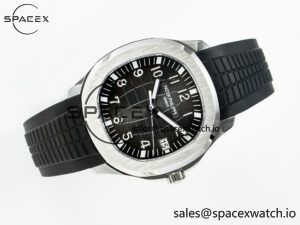 Aquanaut 5167A SS 3KF 1:1 Best Edition Black Dial on Black Rubber Strap A324 Super Clone（New clasp） - Image 8