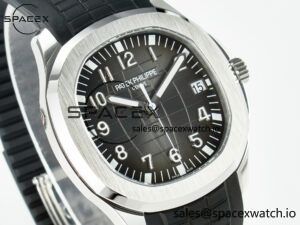 Aquanaut 5167A SS 3KF 1:1 Best Edition Black Dial on Black Rubber Strap A324 Super Clone（New clasp） - Image 3