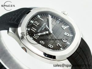 Aquanaut 5167A SS 3KF 1:1 Best Edition Black Dial on Black Rubber Strap A324 Super Clone（New clasp） - Image 6