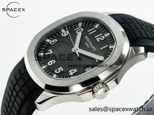 Aquanaut 5167A SS 3KF 1:1 Best Edition Black Dial on Black Rubber Strap A324 Super Clone（New clasp） - Image 5