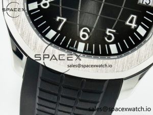 Aquanaut 5167A SS 3KF 1:1 Best Edition Black Dial on Black Rubber Strap A324 Super Clone（New clasp） - Image 11
