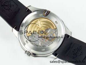 Aquanaut 5167A SS 3KF 1:1 Best Edition Black Dial on Black Rubber Strap A324 Super Clone（New clasp） - Image 15