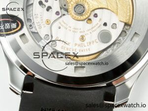 Aquanaut 5167A SS 3KF 1:1 Best Edition Black Dial on Black Rubber Strap A324 Super Clone（New clasp） - Image 21