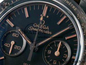 Speedmaster “Dark Side of The Moon” Real Ceramic N1F 1:1 Best Edition Vintage Black on Brown Leather Strap A9300 - Image 9