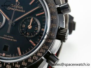 Speedmaster “Dark Side of The Moon” Real Ceramic N1F 1:1 Best Edition Vintage Black on Brown Leather Strap A9300 - Image 10