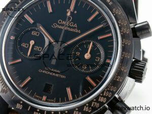 Speedmaster “Dark Side of The Moon” Real Ceramic N1F 1:1 Best Edition Vintage Black on Brown Leather Strap A9300 - Image 12