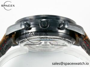Speedmaster “Dark Side of The Moon” Real Ceramic N1F 1:1 Best Edition Vintage Black on Brown Leather Strap A9300 - Image 15