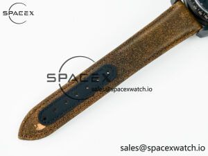 Speedmaster “Dark Side of The Moon” Real Ceramic N1F 1:1 Best Edition Vintage Black on Brown Leather Strap A9300 - Image 20
