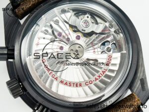 Speedmaster “Dark Side of The Moon” Real Ceramic N1F 1:1 Best Edition Vintage Black on Brown Leather Strap A9300 - Image 18