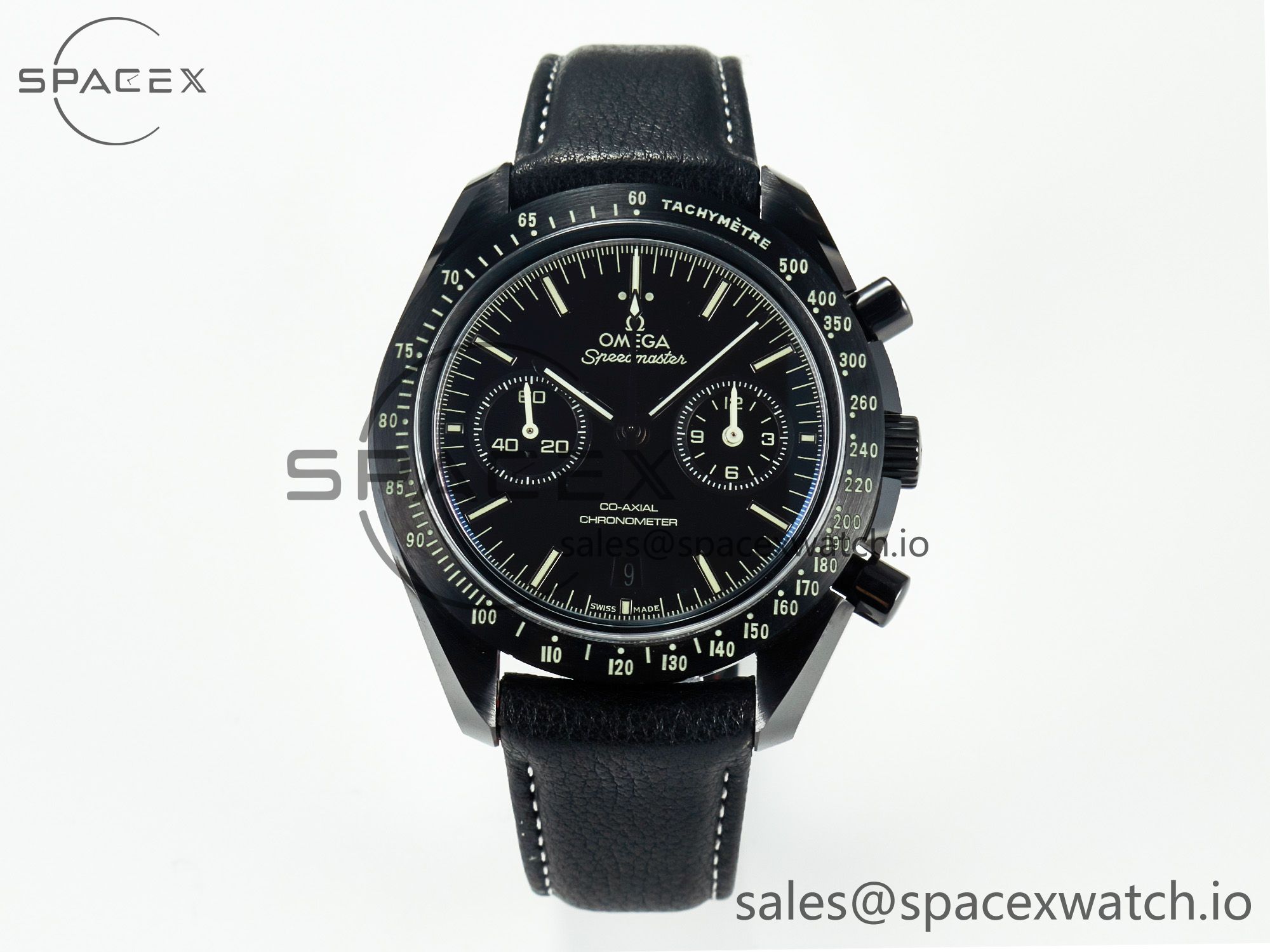 IMG_6775 拷贝 Speedmaster “Dark Side of The Moon” Real Ceramic N1F 1:1 Best Edition on Leather Strap A9900 - Image 1
