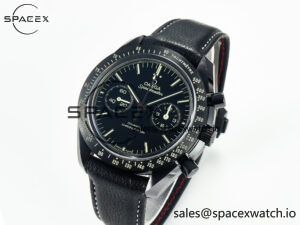 Speedmaster “Dark Side of The Moon” Real Ceramic N1F 1:1 Best Edition on Leather Strap A9900 - Image 4