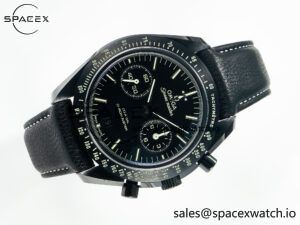Speedmaster “Dark Side of The Moon” Real Ceramic N1F 1:1 Best Edition on Leather Strap A9900 - Image 8