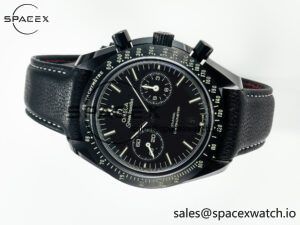 Speedmaster “Dark Side of The Moon” Real Ceramic N1F 1:1 Best Edition on Leather Strap A9900 - Image 7