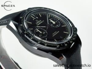 Speedmaster “Dark Side of The Moon” Real Ceramic N1F 1:1 Best Edition on Leather Strap A9900 - Image 6