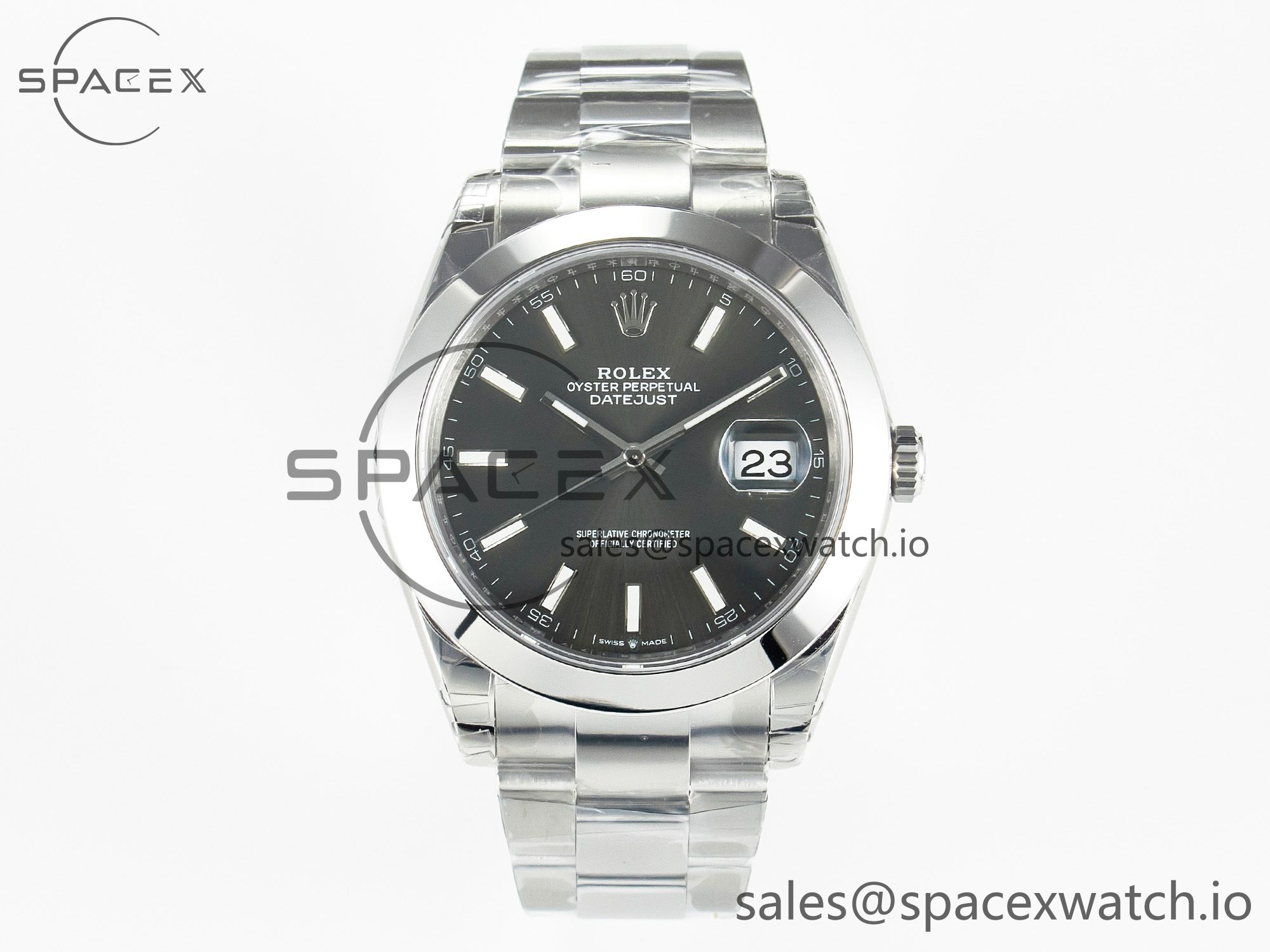 IMG_7160 拷贝 DateJust 41 126334 904L SS VSF 1:1 Best Edition Gray Dial on Oyster Bracelet VS3235 - Image 1