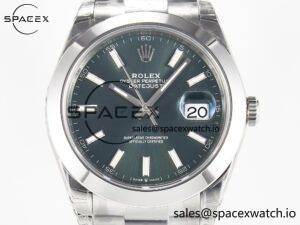 DateJust 41 126330 904L SS VSF 1:1 Best Edition Green Dial on Oyster Bracelet VS3235 - Image 2