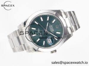 DateJust 41 126330 904L SS VSF 1:1 Best Edition Green Dial on Oyster Bracelet VS3235 - Image 8