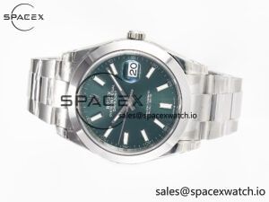 DateJust 41 126330 904L SS VSF 1:1 Best Edition Green Dial on Oyster Bracelet VS3235 - Image 7