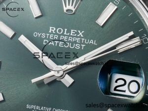 DateJust 41 126330 904L SS VSF 1:1 Best Edition Green Dial on Oyster Bracelet VS3235 - Image 9