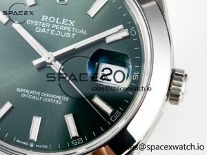 DateJust 41 126330 904L SS VSF 1:1 Best Edition Green Dial on Oyster Bracelet VS3235 - Image 10