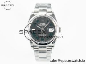 DateJust 36 SS 116234 VSF 1:1 Best Edition 904L Steel Gray Green Roman Dial on oyster Bracelet VS3235