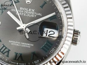 DateJust 36 SS 116234 VSF 1:1 Best Edition 904L Steel Gray Green Roman Dial on oyster Bracelet VS3235 - Image 10