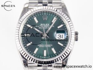 DateJust 36 126200 904L SS VSF 1:1 Best Edition Green Dial on Jubilee Bracelet VS3235 - Image 2