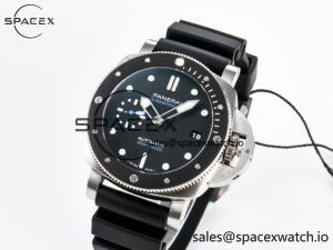 PAM683 Luminor Submersible 42mm VSF Best Edition Black Dial on Rubber Strap P900 Clone - Image 4