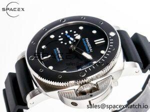 PAM683 Luminor Submersible 42mm VSF Best Edition Black Dial on Rubber Strap P900 Clone - Image 5