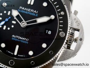 PAM683 Luminor Submersible 42mm VSF Best Edition Black Dial on Rubber Strap P900 Clone - Image 10