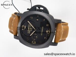 PAM441 Luminor Due VSF Best Edition Black Dial Black Carbon Bezel on Brown Asso Strap AXXXIV - Image 7