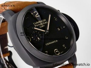 PAM441 Luminor Due VSF Best Edition Black Dial Black Carbon Bezel on Brown Asso Strap AXXXIV - Image 3