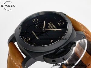 PAM441 Luminor Due VSF Best Edition Black Dial Black Carbon Bezel on Brown Asso Strap AXXXIV - Image 5
